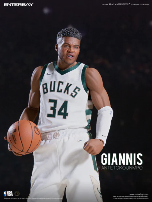 NBA Basketball - Giannis Antetokounmpo Real Masterpiece 1/6th Scale Action Figure - Image 2
