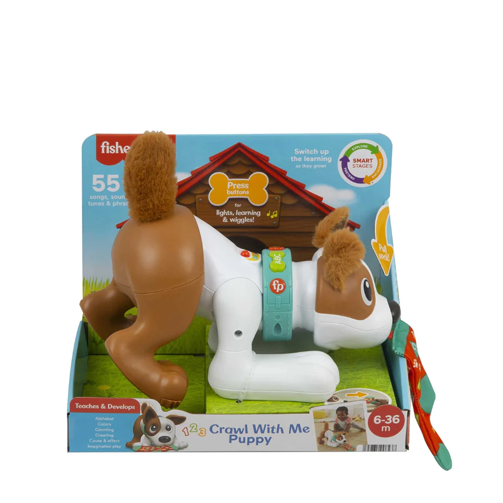 123 Crawl With Me Puppy-QE by Mattel
