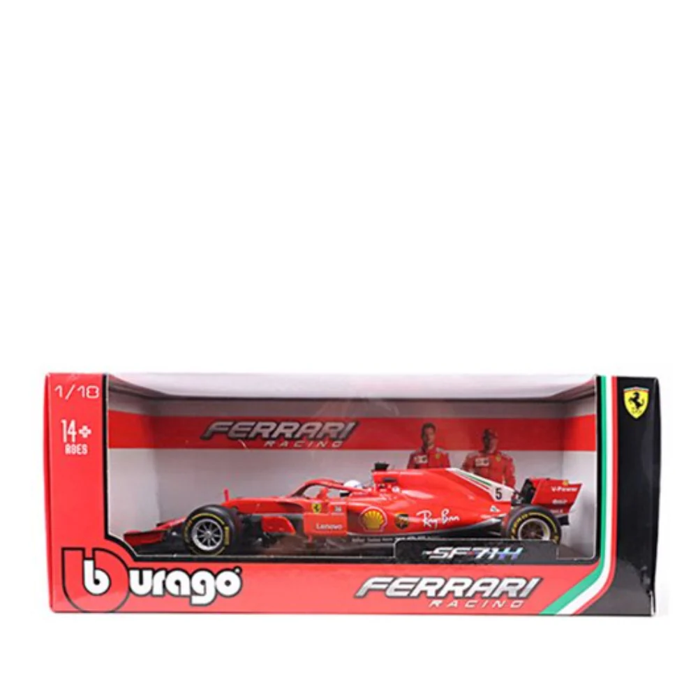 Ferrari SF71-H #5 Vettel 1/18 Scale Diecast Car Model by BBurago