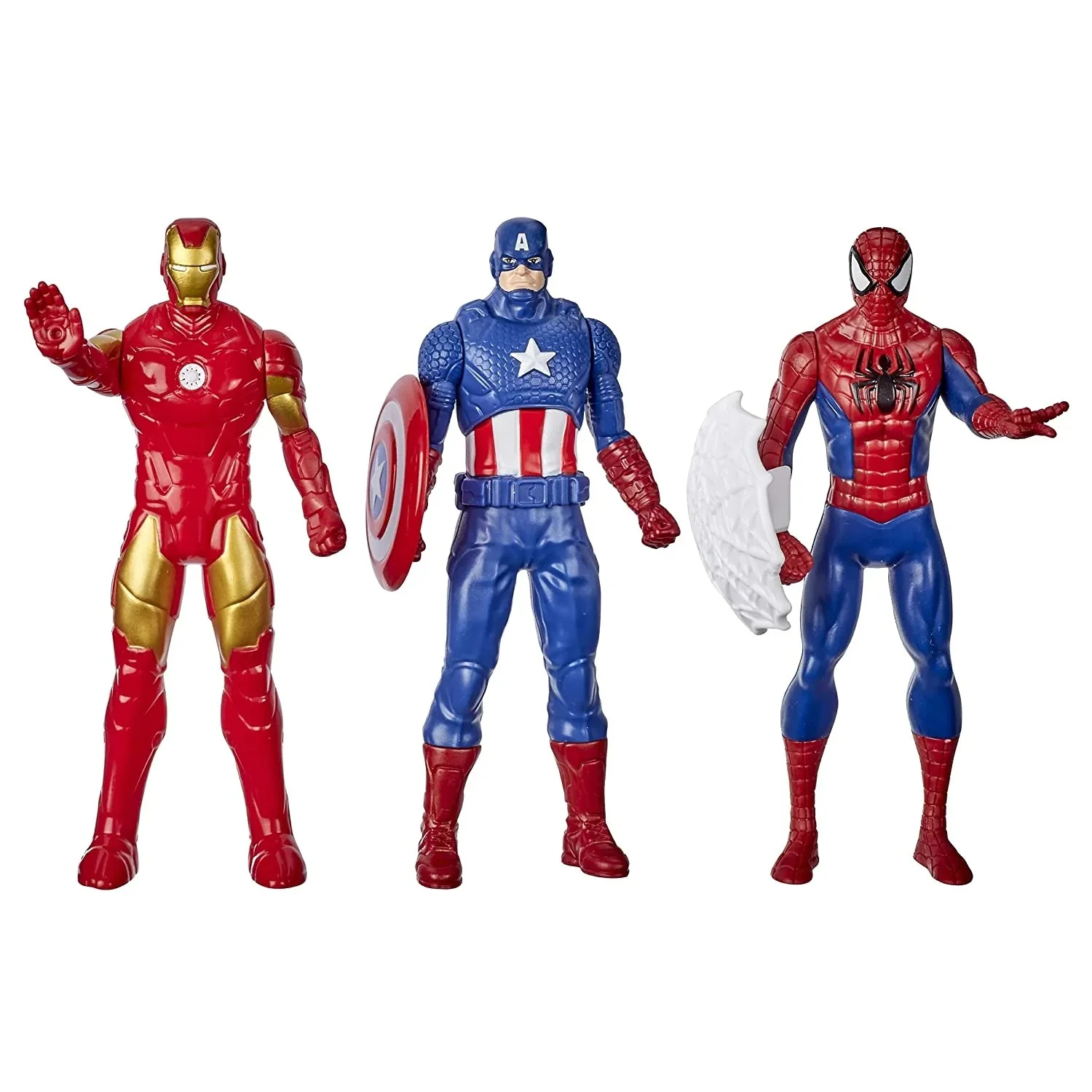 Marvel 6-Inch Scale Iron Man, Spider-Man, Captain America Action Figure Toy Pack of 3 by Hasbro - Image 3