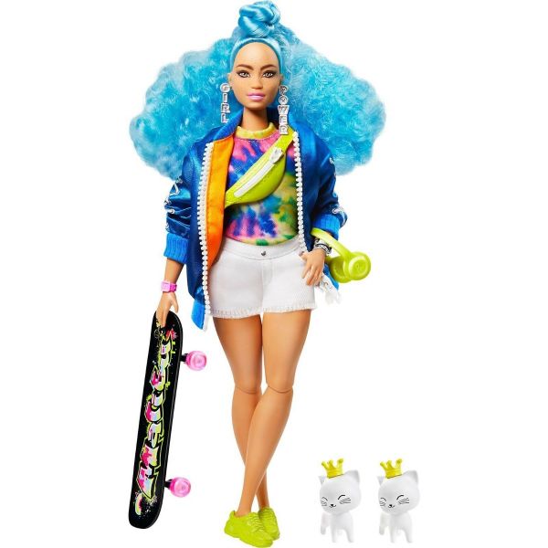Barbie Extra Doll Blue Curly Hair by Mattel - Image 3