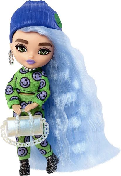 Barbie Extra Mini Doll Icy Blue Hair Doll by Mattel - Image 2