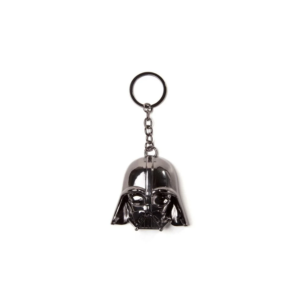Bioworld Star Wars Darth Vader Mask 3D Pendant Metal Keychain, One Size, Black (Ke150701Stw) Keyring, 16 cm, Multi