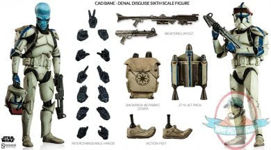 Star Wars: The Clone Wars Cad Bane Denal Disguise 1/6 Scale Figure by Sideshow Collectibles - Image 7