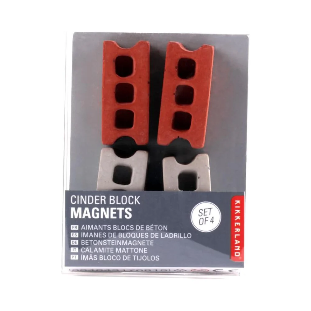 Cinder Block Magnets by Kikkerland