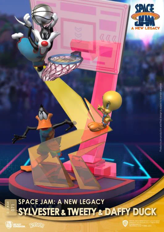 Space Jam A New Legacy: Sylvester Tweety Daffy Duck Diorama Stage 7" Figure by Beast Kingdom - Image 2