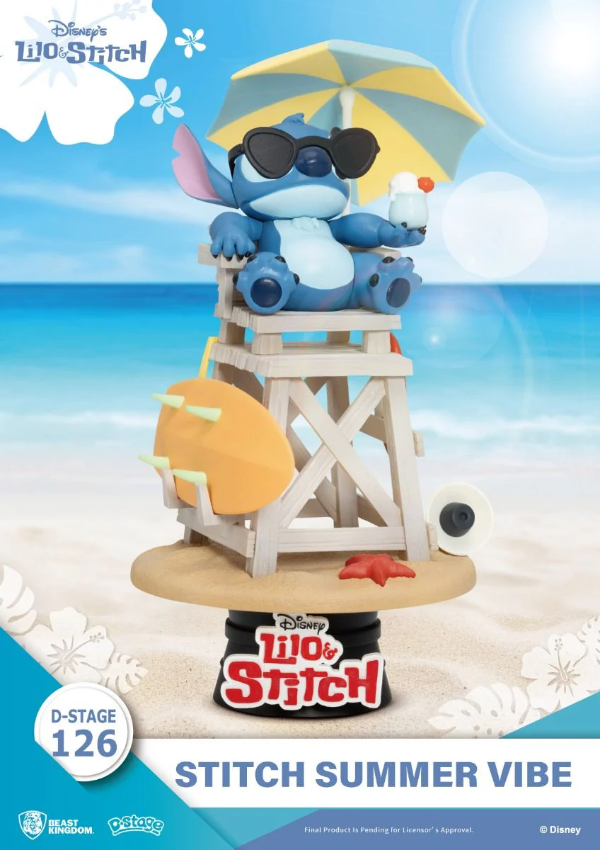 Lilo & Stitch D-Stage DS-126 Stitch Summer Vibe Statue Figure By Beast Kingdom - Image 3