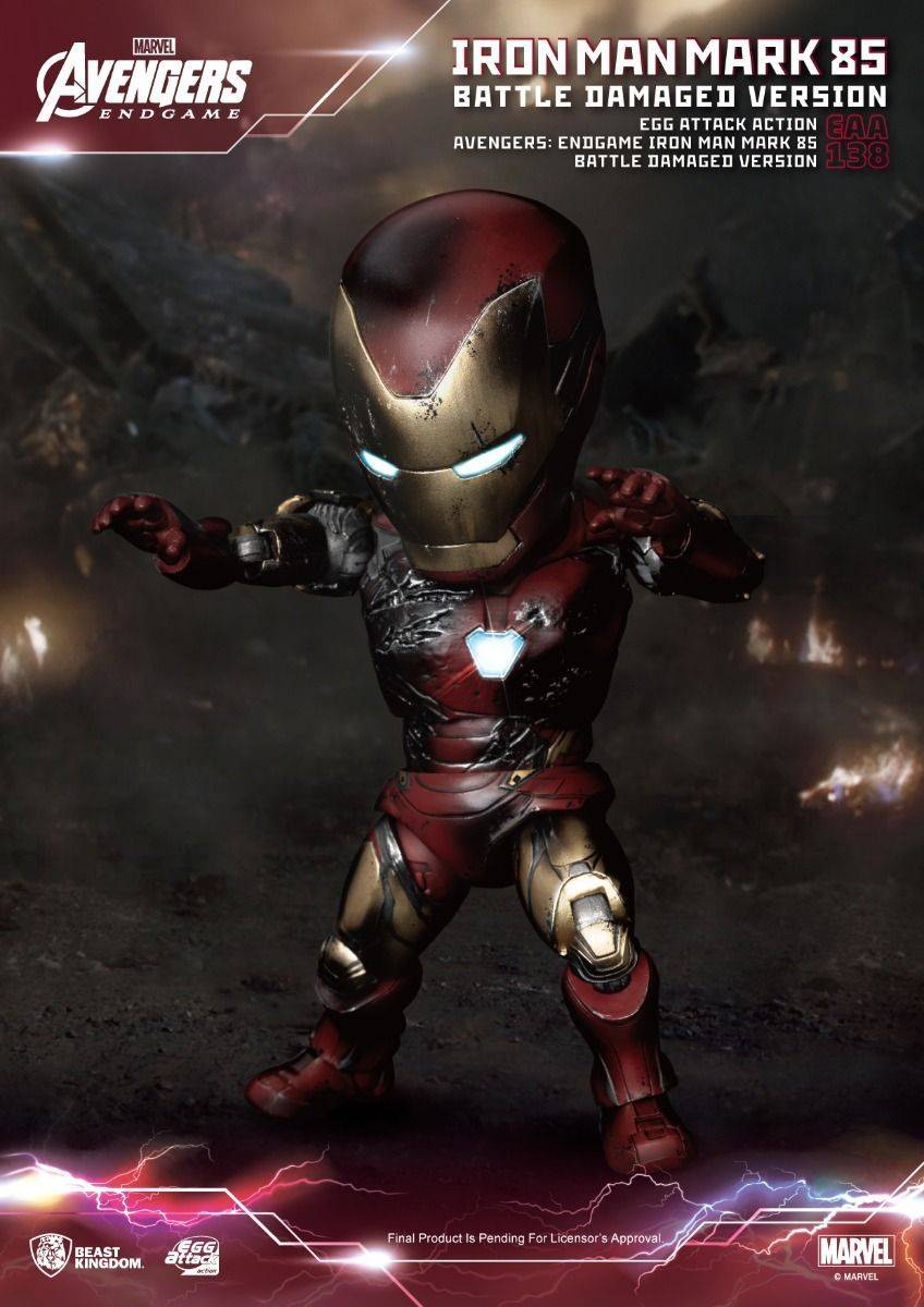 Marvel Avengers : Endgame Iron Man Mark 85 Battle Damaged Version Egg Attack Action Figure (EAA-138) - Image 3