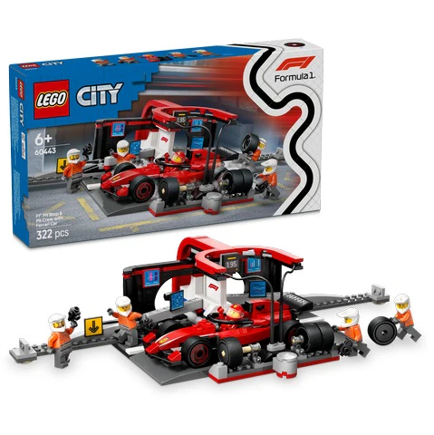 F1 Pit Stop & Pit Crew with Ferrari Car Lego Creator By Lego - Image 2