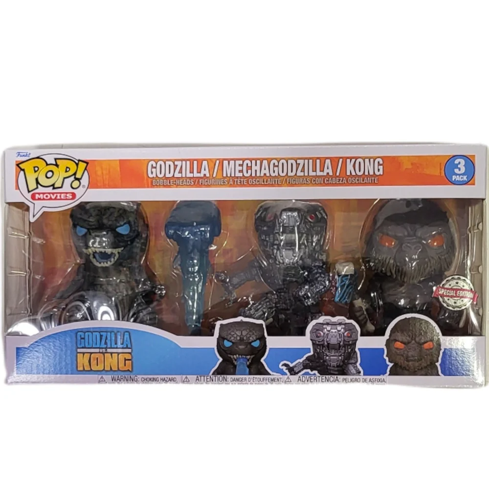Funko 3 Pack : Godzilla vs Kong - Godzilla , King Kong & Mechagodzilla - Image 2