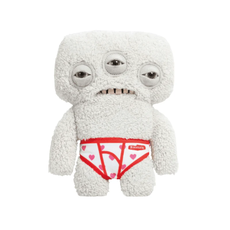 Fuggler 9" Funny Ugly Monster - Grey Fuzzy Annoyed Alien