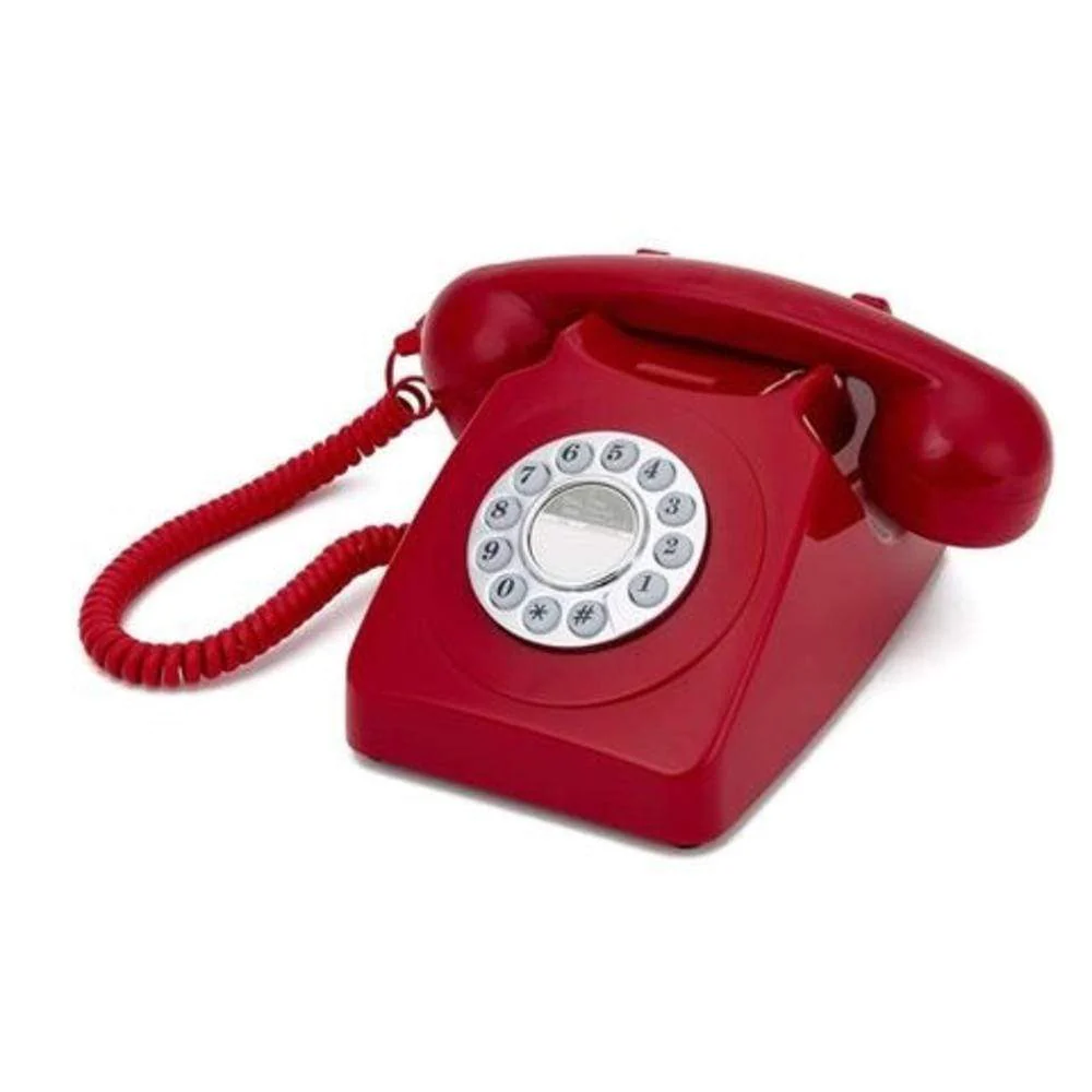 Gpo - Telephones - 746 Push - Red
