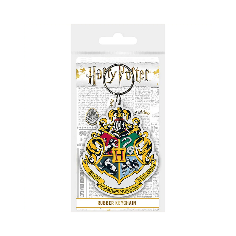 HARRY POTTER - HOGWARTS CREST (RUBBER KEYCHAIN) By Pyramid
