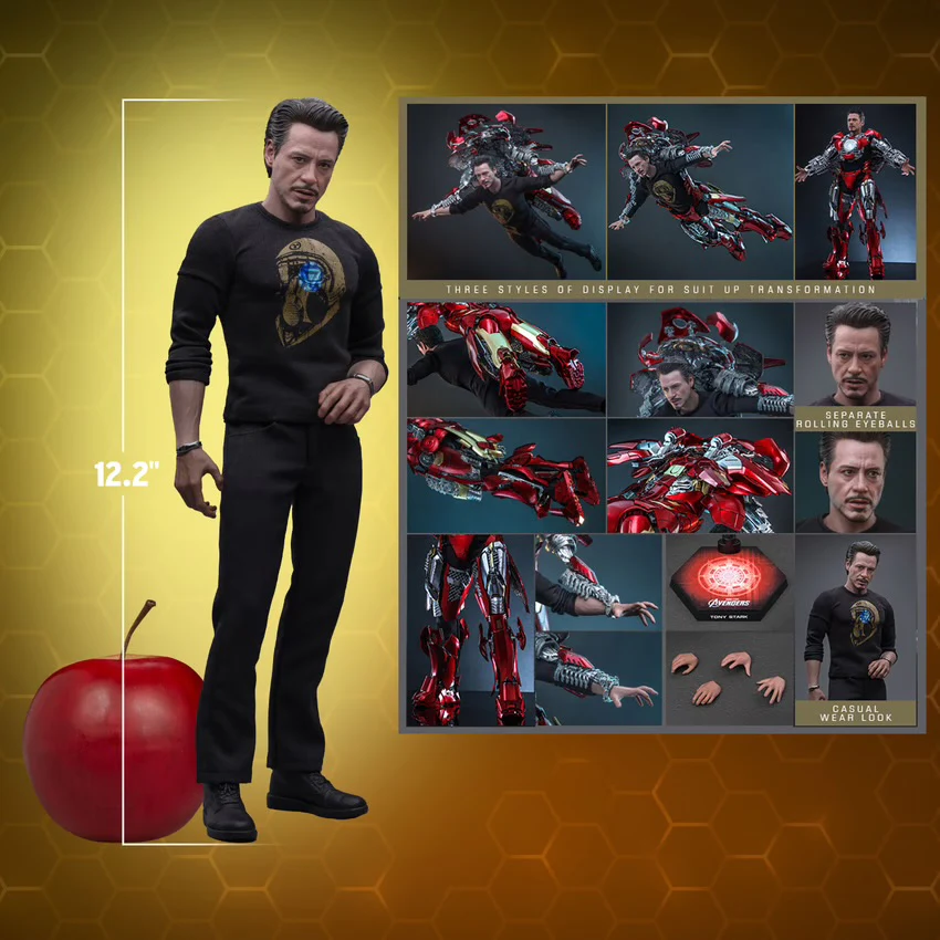 HT Tony Stark Mark V11 Suit up version Sixth Scale Figure - Image 2