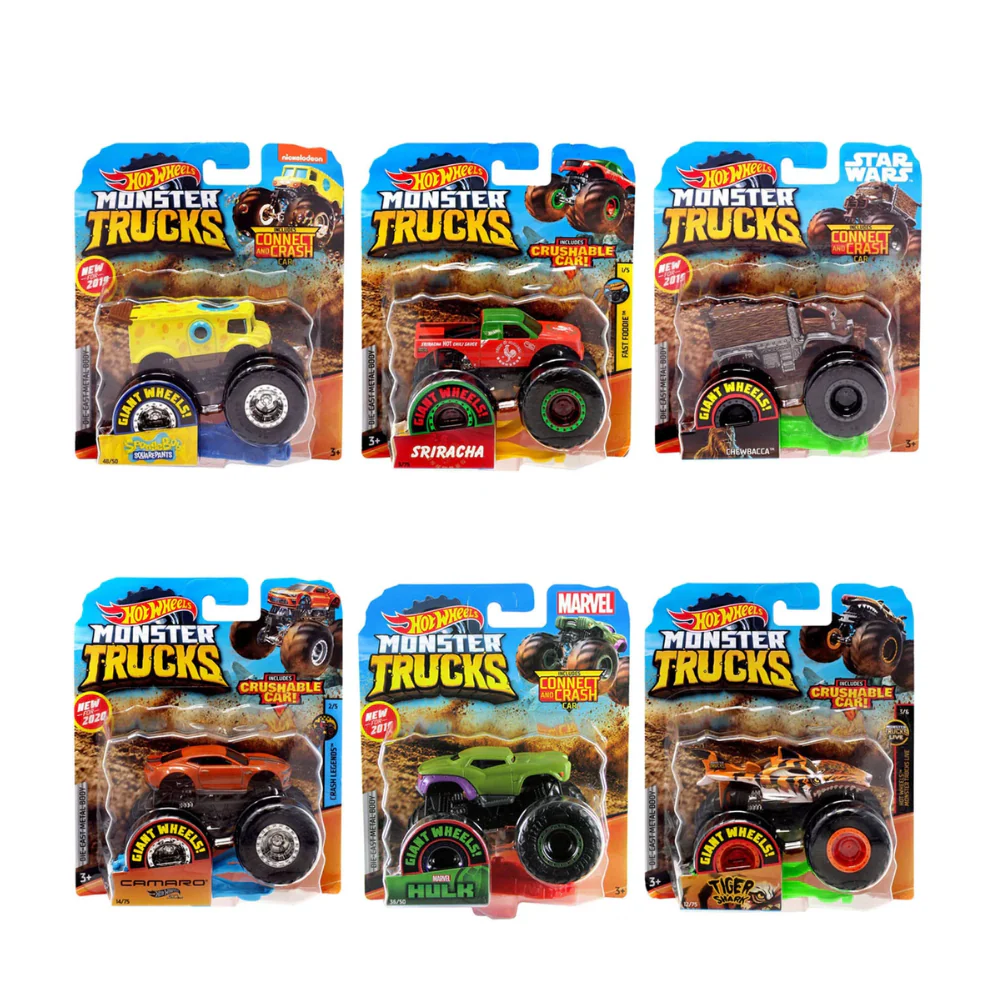 Hot Wheels 1:64 Scale Monster Trucks Vehicles