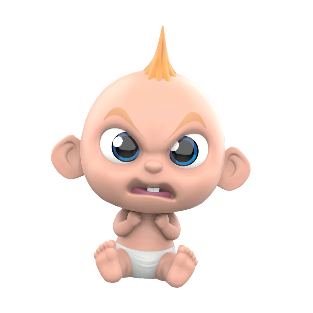 Incredibles 2 Jack-Jack Angry Bobble-Head Cosbaby Figure by Hot Toys