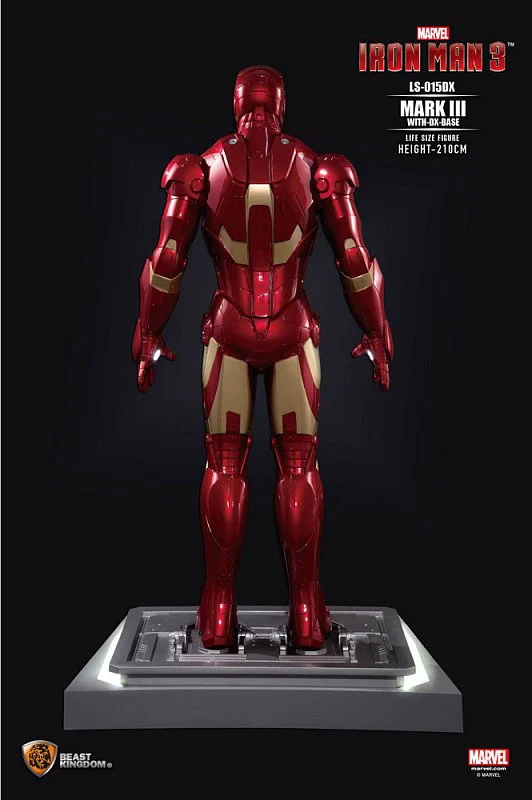 Marvel Iron Man3-IRON MAN MK4 (WITH DX BASE) figure LIFE SIZE Figure By Beast Kingdom - Image 3