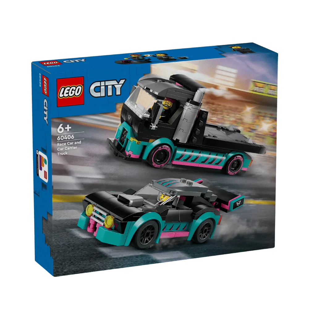 Lego RACE CAR AND CAR CARRIER TRUCK V29