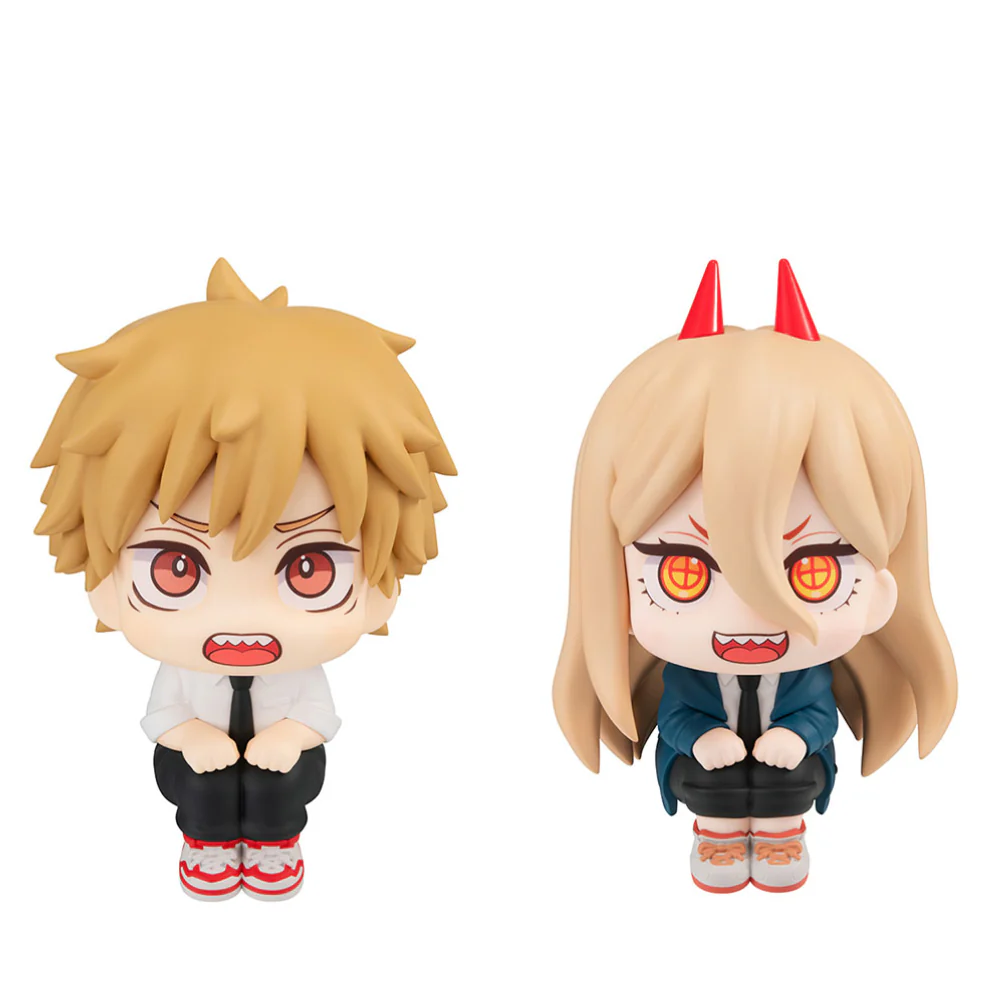 Chainsaw Man Denji ＆ Power Look Up Action Figure with Free Gift Bundle by Megahouse