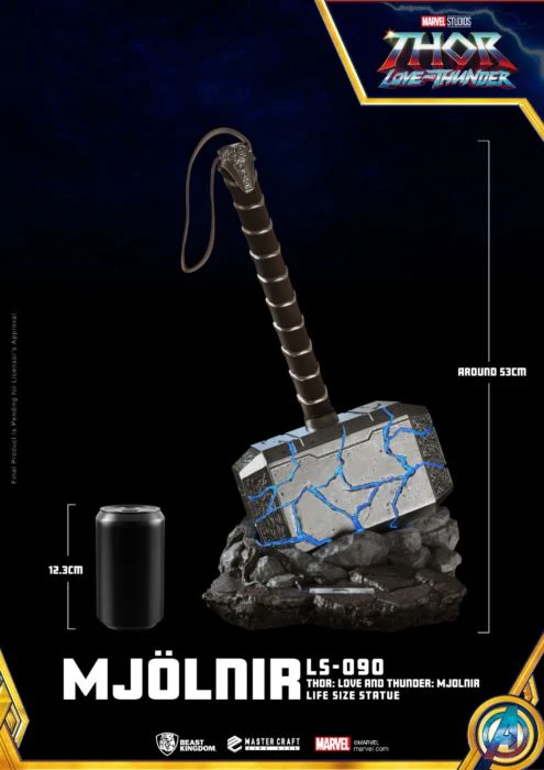 Thor: Love and Thunder - Mjolnir 1:1 Scale Life-Size Statue by Beast Kingdom - Image 2