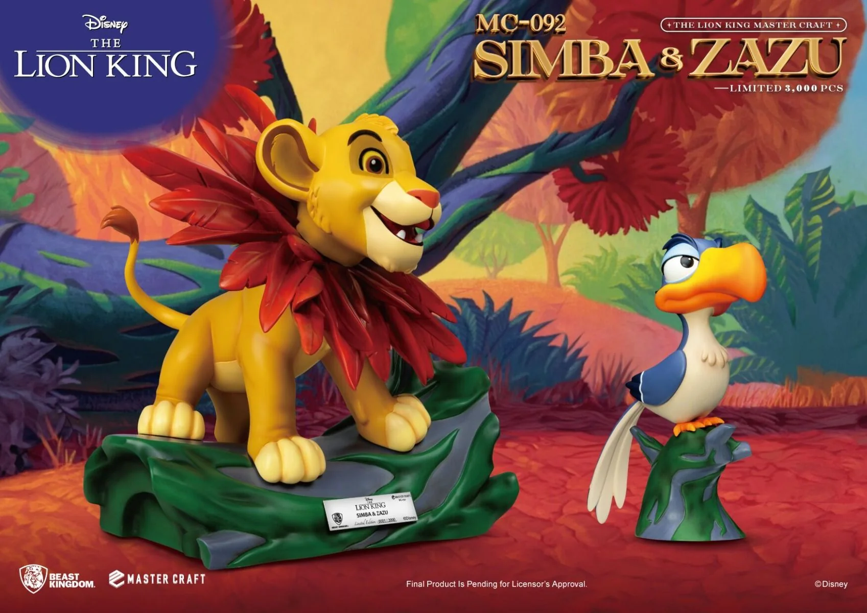 MC-092 The Lion King Master Craft Little Simba & Zazu Master Craft By Beast Kingdom - Image 3