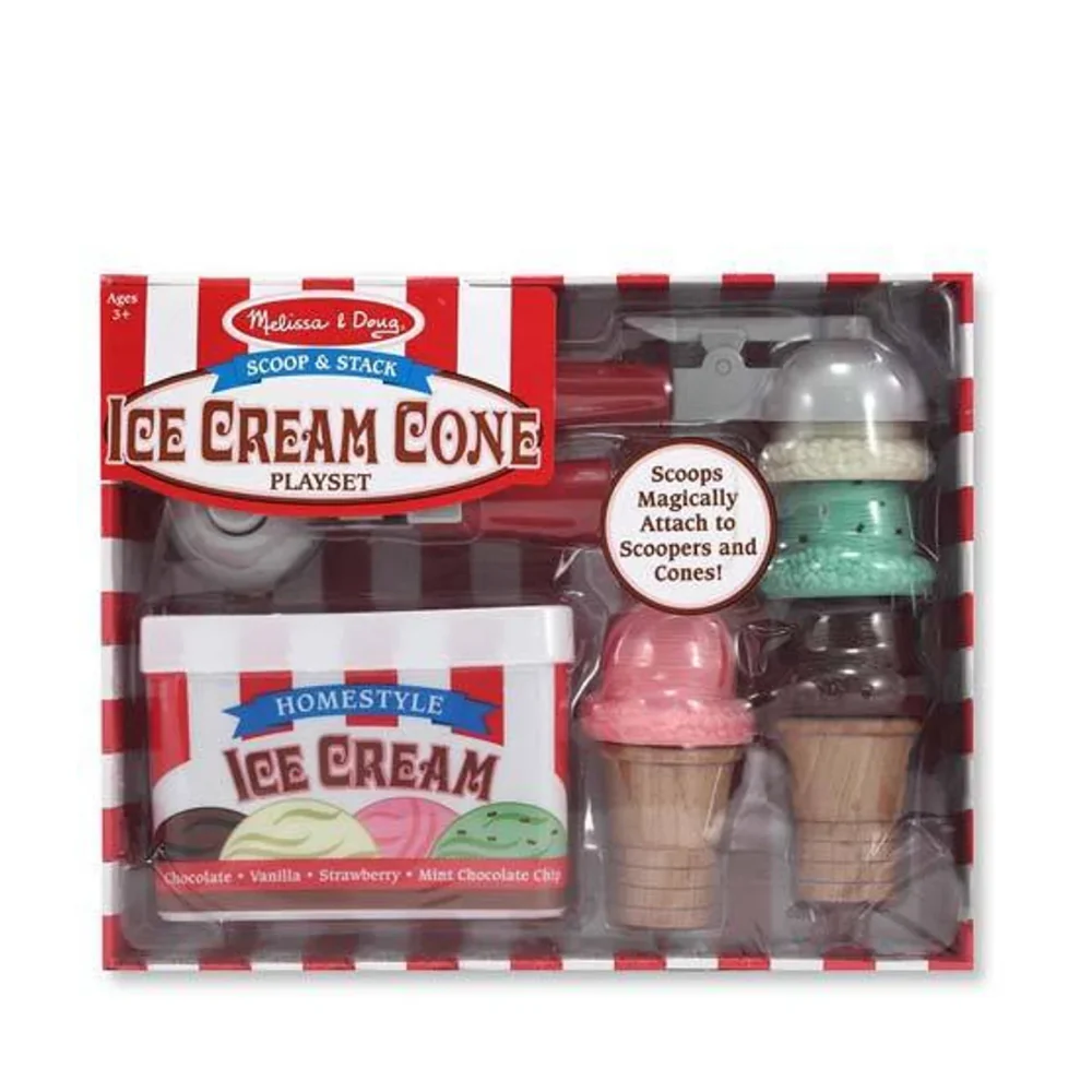 Melissa and Doug Scoop & Stack Ice Cream Cone Playset