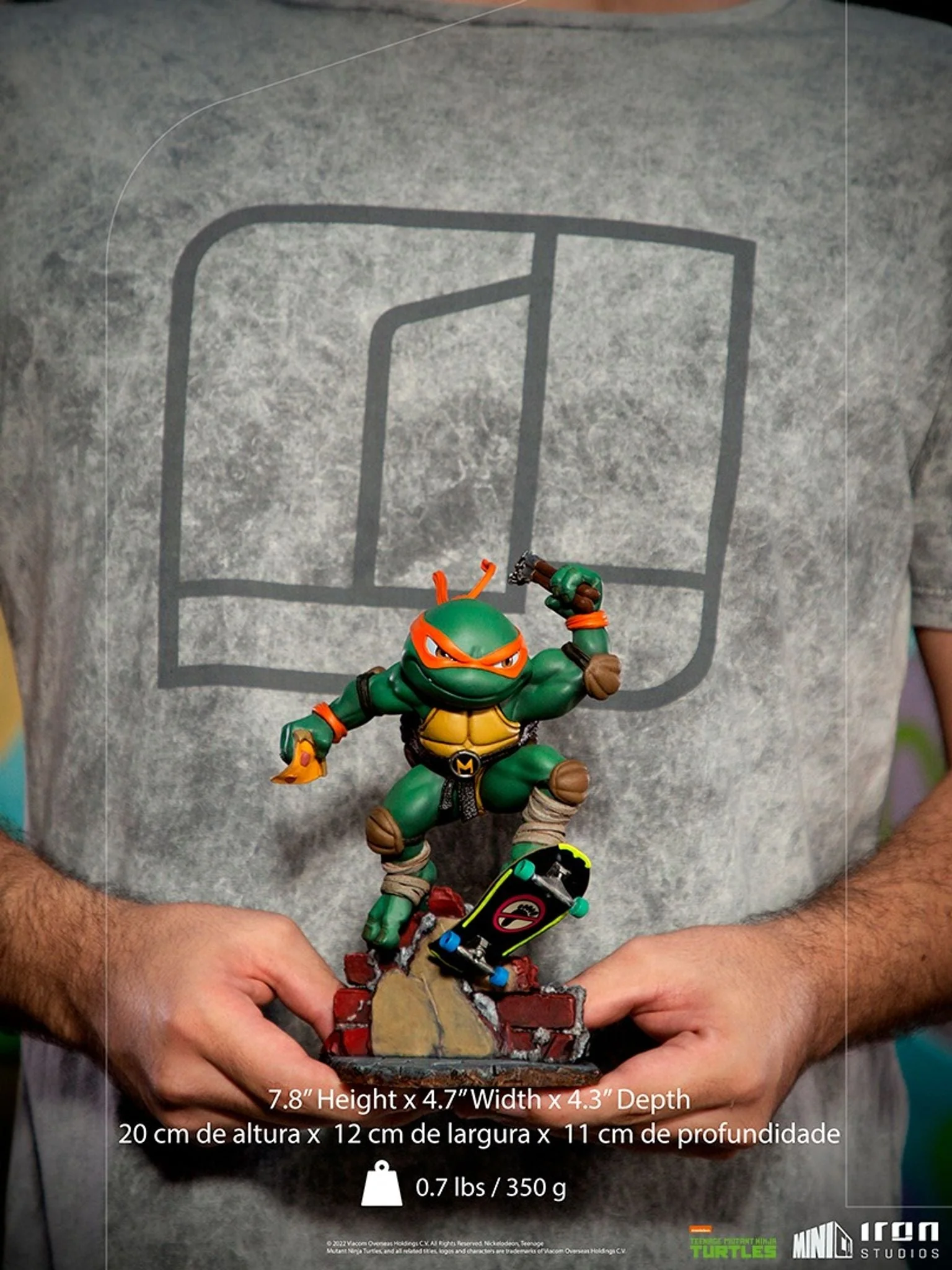 Teen Mutant Ninja Turtles Michaelangelo  Minico Statue by Iron Studios - Image 2