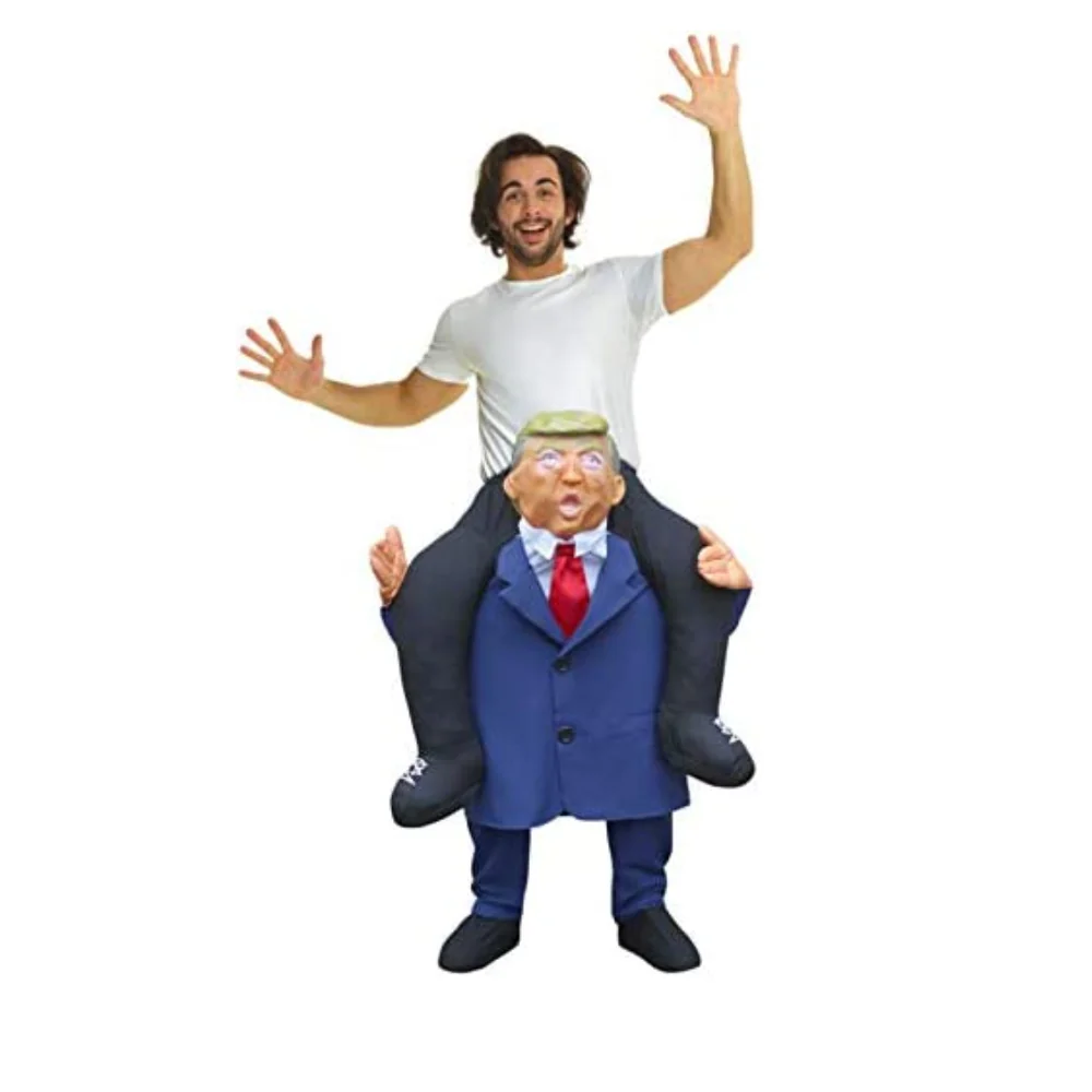 Morph Costumes Piggyback Funny Political Costumes For Adults Ride on Political Halloween Costumes, Leader Donald Trump, One size