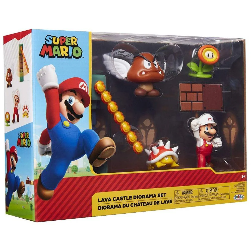 Nintendo 2.5" Fig 5-Pack Lava Castle Diorama Set - Image 3