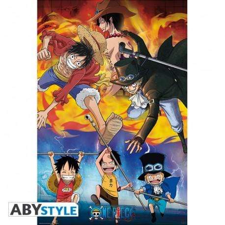 One Piece Ace Sabo Luffy 91X61 cm Poster by Abysse