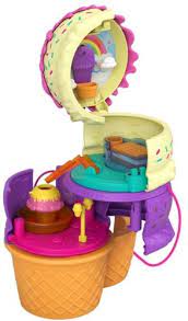Polly Pocket Ice Cream Spin 'n Surprise Compact Playset by Mattel - Image 3