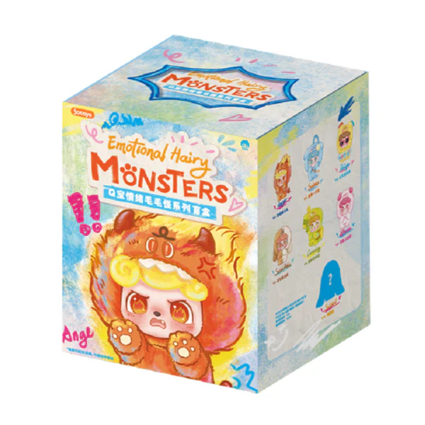 Q.Kid Emotional Hairy Monsters Series Plush Blind Box - Plush Pendant By Jotoys (1pc Random)