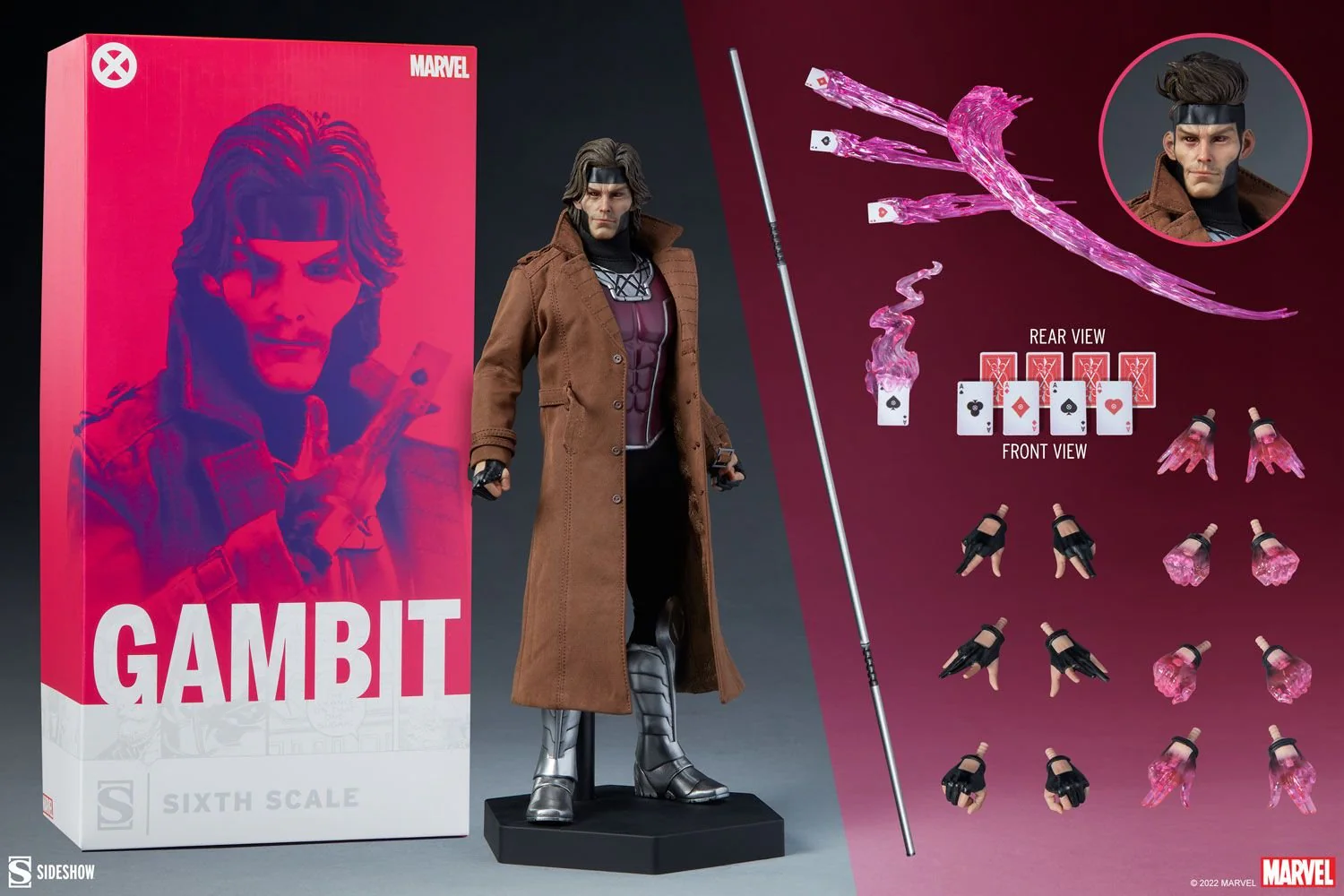 Marvel Gambit Deluxe 1/6 Scale Figure by Sideshow Collectibles - Image 2