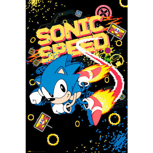 Sonic Speed 61X91 cm Poster by Grupo Erik