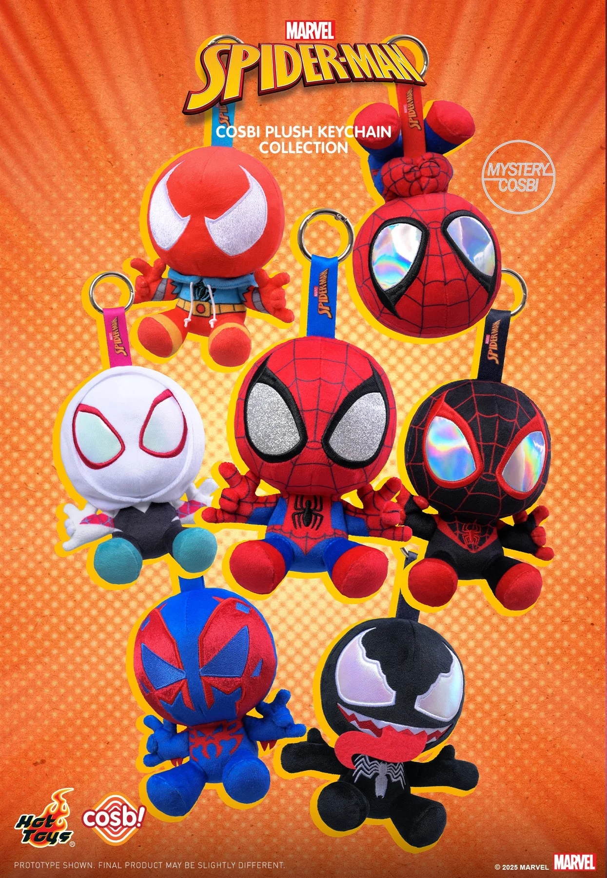Spider-Man (Marvel Comics) - Spider-Man Cosbi Plush Keychain By Hot Toys (1 Random) - Image 3