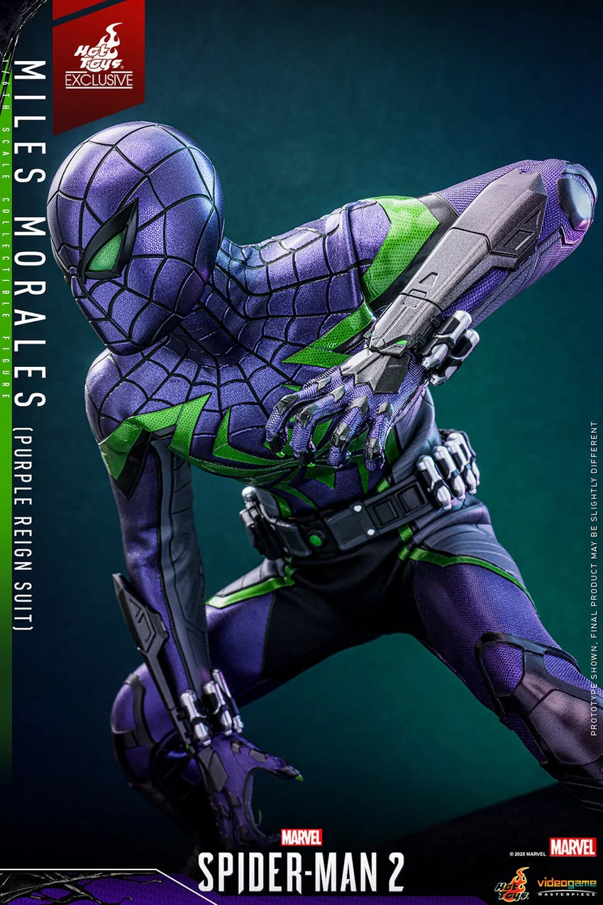 Marvel Spiderman 2 Purple Suit 1/6 Scale Action Figure By Hot Toys - Image 4
