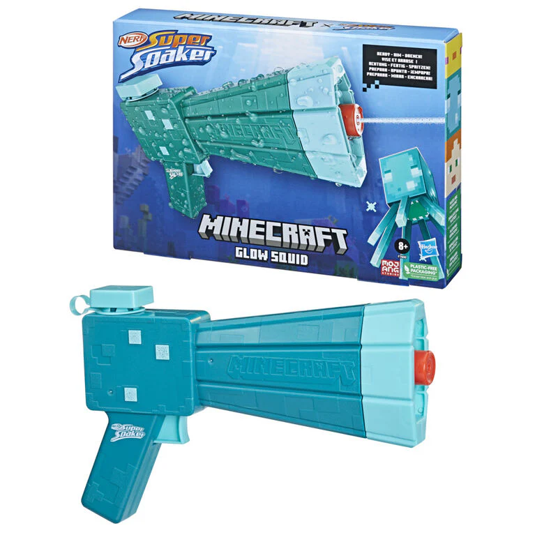 Minecraft Glow Squid Nerf Super Soaker Water Blaster by Hasbro - Image 2
