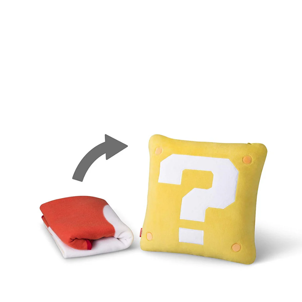 Super Mario Home & Party Cushion & Mini Blanket (Hatena Bloc