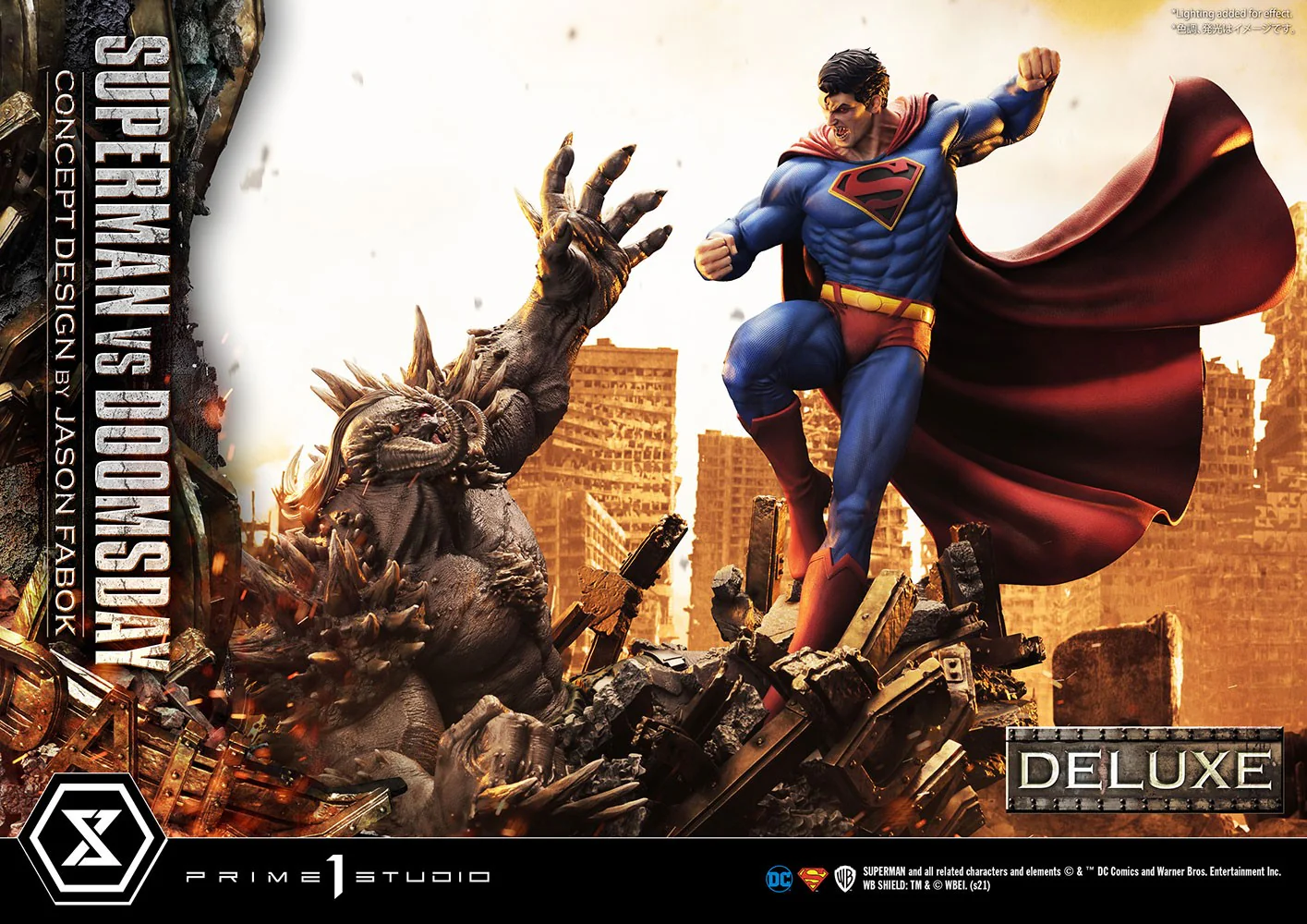 Superman Vs Doomsday (Jason Fabok Concept Design) Deluxe Version Ultimate Museum Masterline Statue By Prime 1 Studio - Image 2