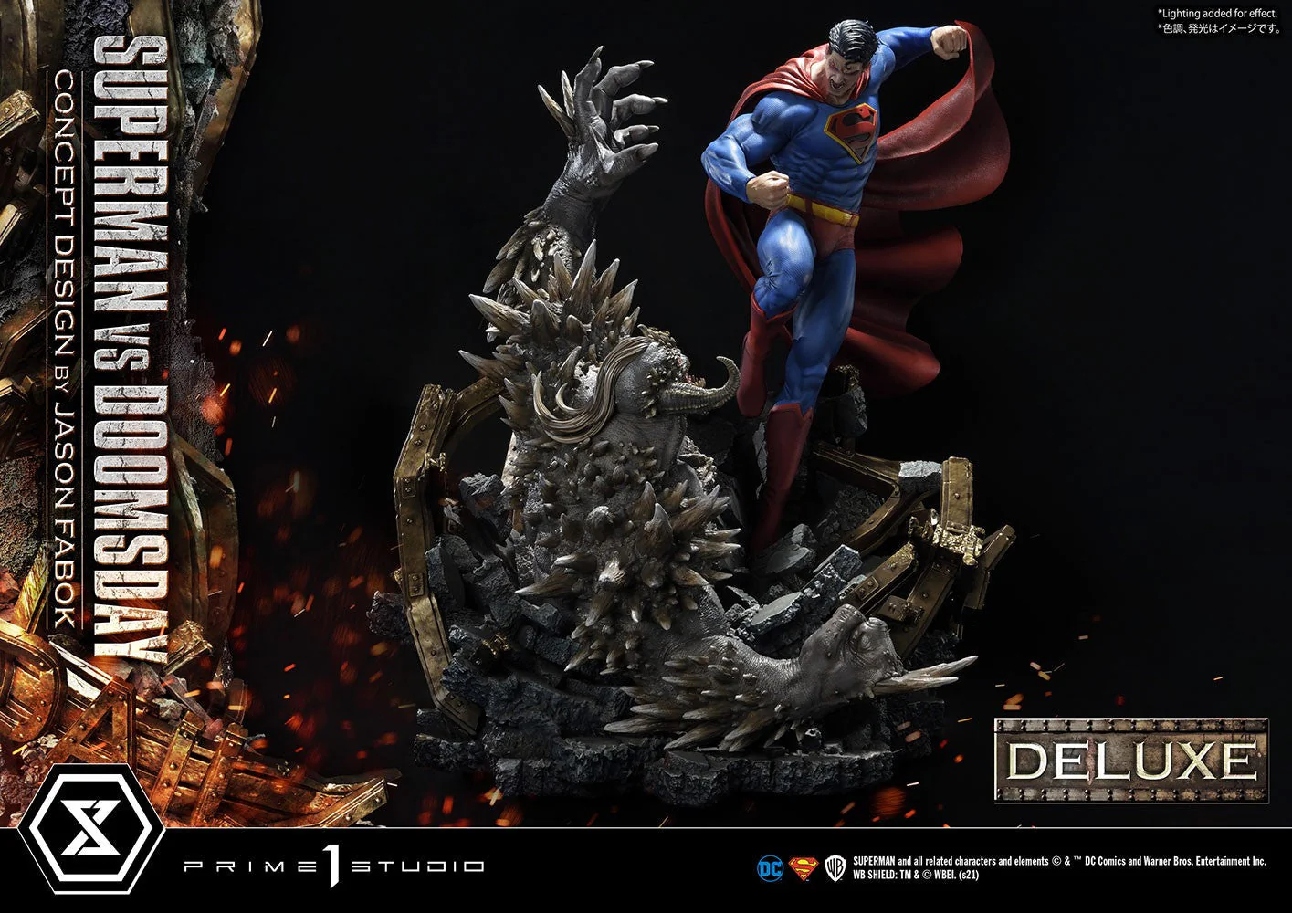 Superman Vs Doomsday (Jason Fabok Concept Design) Deluxe Version Ultimate Museum Masterline Statue By Prime 1 Studio - Image 4