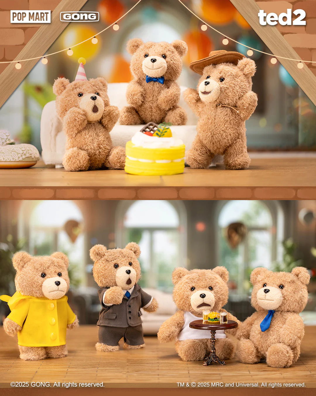 Ted2 Teddy Bear Action Plush Pendant By Pop Mart (1 Random) - Image 2