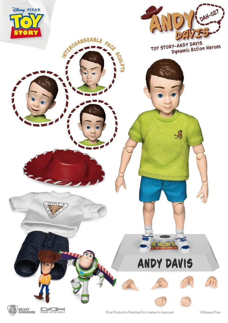 Toy Story Andy Davis Dynamic Action Heroes Action Figure by Beast Kingdom - Image 3