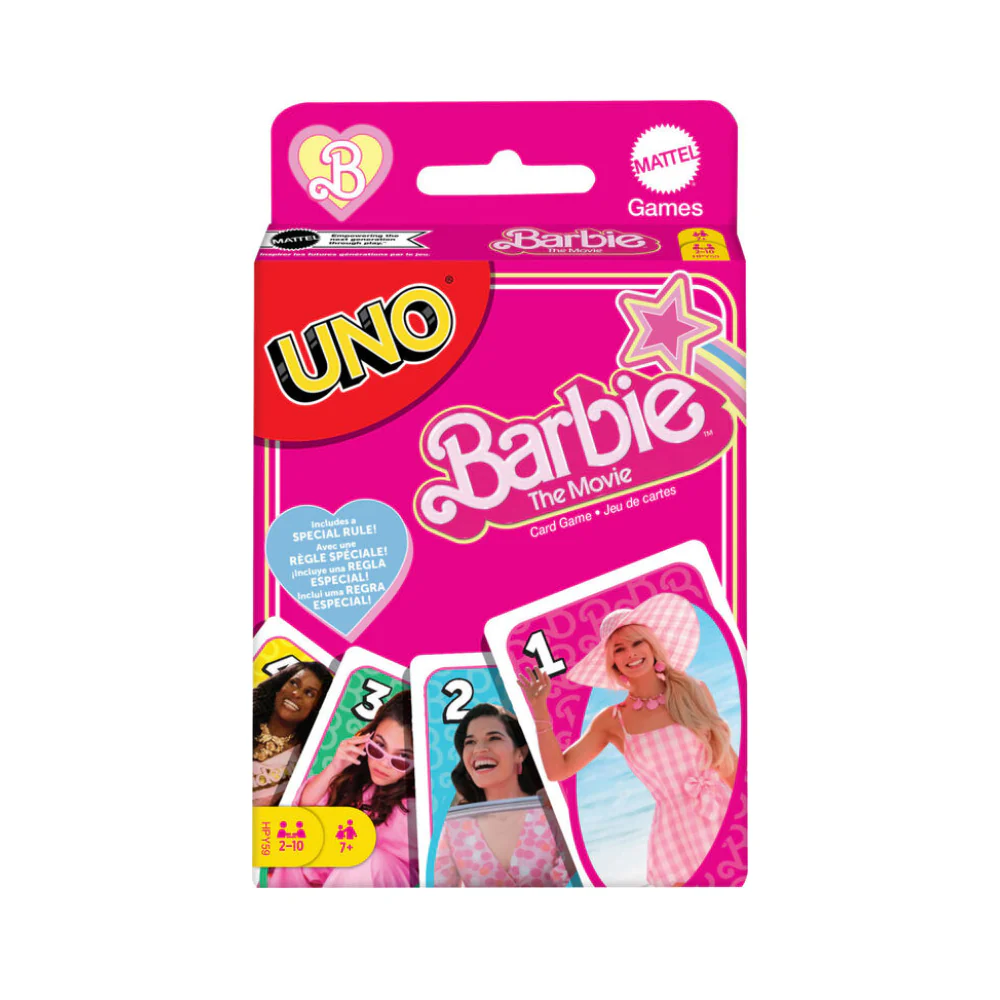 UNO Barbie The Movie Card Game, Inspired by the Movie